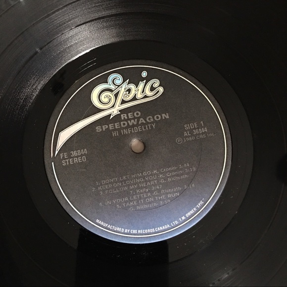 COPY - REO SPEEDWAGON ORIGINAL 1980 PRESSING VINYL ALBUM - Picture 4 of 4